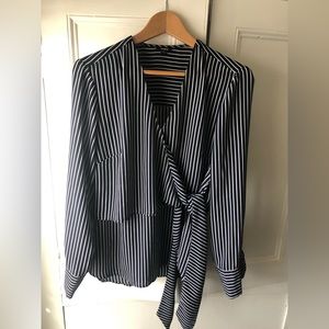 Mexx Ladies Medium blouse (navy and white stripe)